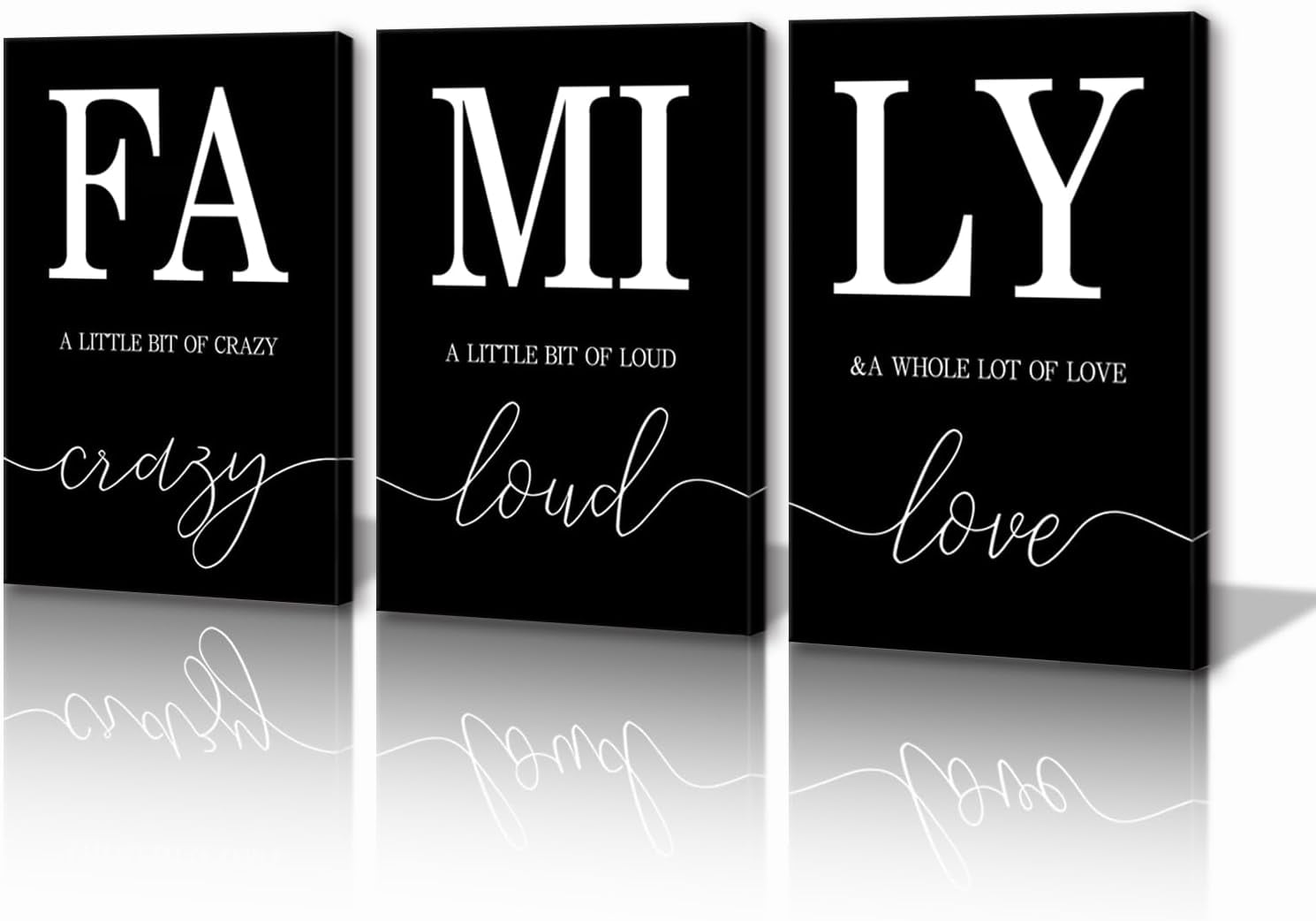 Family Wall Art,Family Quotes,Inspirational Quotes Canvas a Little Bit ...