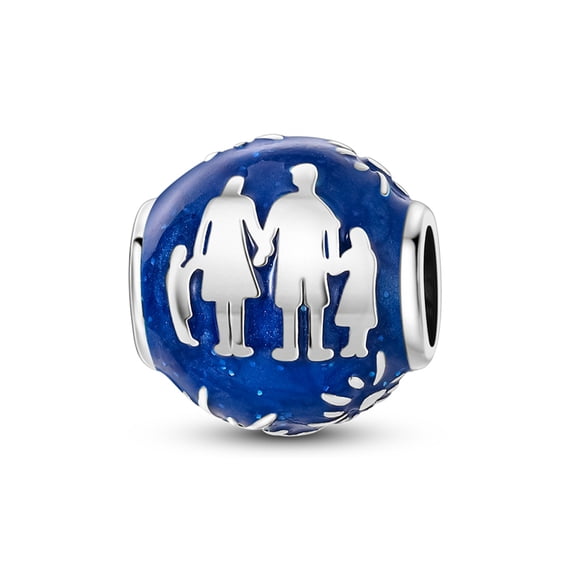 Family Watching Fireworks String Bead Charm, Compatible with Most Bracelet, Charm for Bracelet