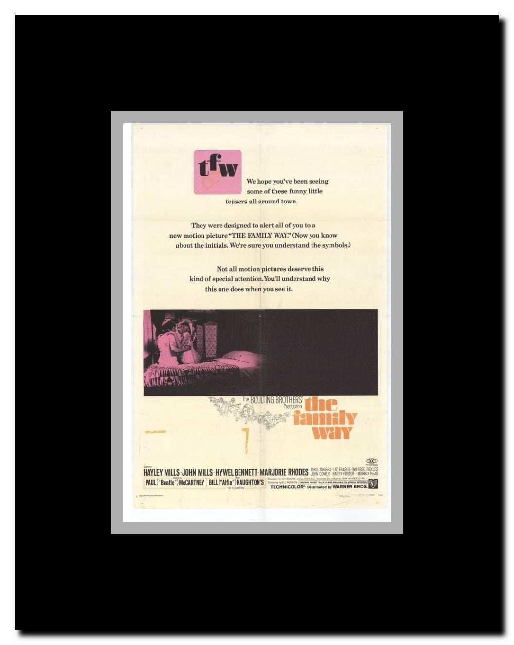 Family Way Framed Movie Poster