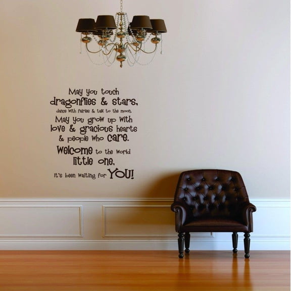 Family Welcome to World Little One Cute Quotes & Sayings Wall Decal Decoration Welcome to World Little One Quote Lettering Lasts Years and Easily Removable - Size: 10 In(W) x 10 In(H)
