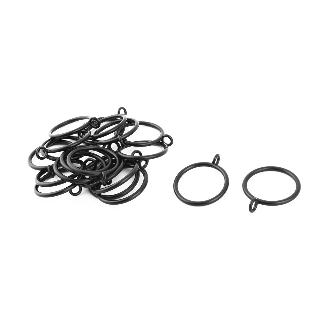 Window Clip Rings Family Window Curtain Drapery Rod Hanging Clip Ring Black 38mm Inner ...