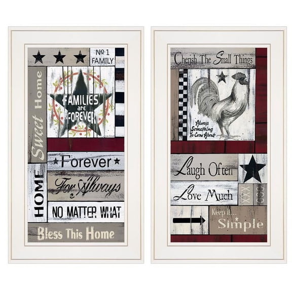 Family Wisdom 2-Piece Vignette by Linda Spivey Printed Art Wood Multi-Color