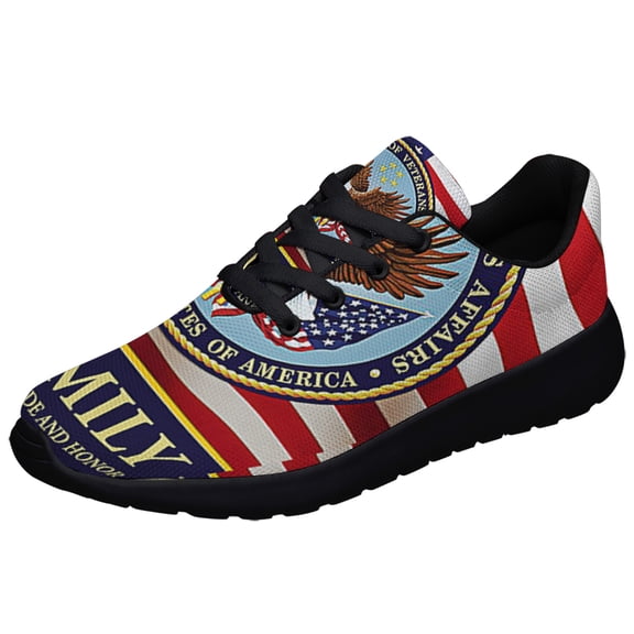 Family With Pride And Honor US Veterans Shoes Sneakers Black Size 8
