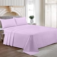 thumbnail image 1 of Family XL Size Egyptian Cotton Family King Sheet Set Premium 800 TC Super Soft Family King Bed Sheets Lilac Solid 18 Inch Deep Pocket 4PC- 1 Flat Sheet, 1 Fitted Sheet & 2 Pillowcase, 1 of 7