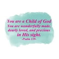 thumbnail image 1 of Family You Are A Child of God Uplifting Quote Wall Decal Decoration Psalm 139 Bible Verse You Are Dearly Loved Lasts Years and Easily Removable - Size: 40 In(W) x 28 In(H), 1 of 5