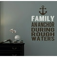 thumbnail image 1 of Family an Anchor During Rough Waters Wall Letters Decals Quote, 28 x 18 , Chocolate & Warm Gray, 1 of 4