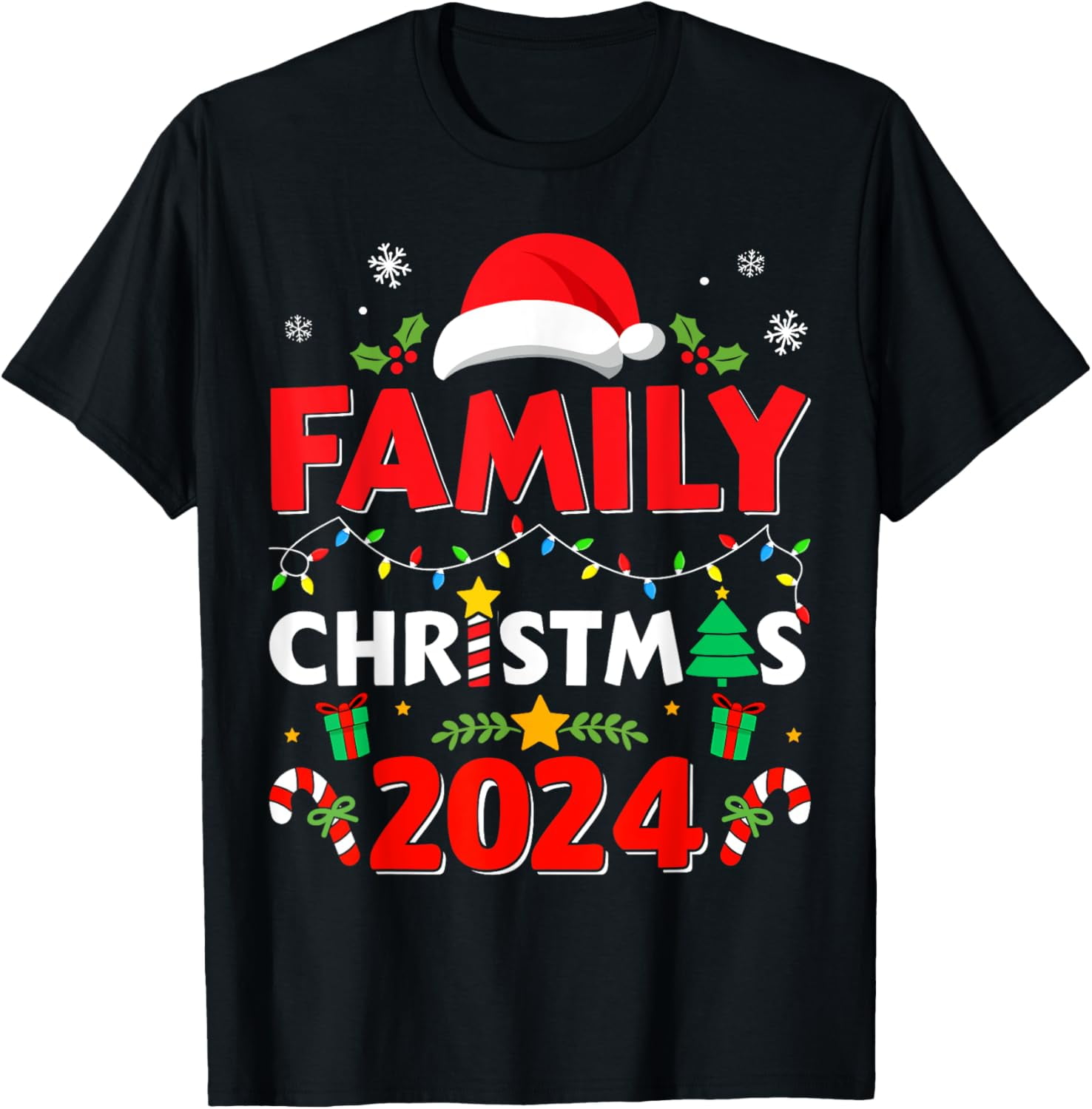 Family christmas 2024 for matching holiday pajama TShirt