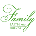 thumbnail image 1 of Family faith and friends Vinyl Decal Sticker Quote - Small - Yellow Green, 1 of 3