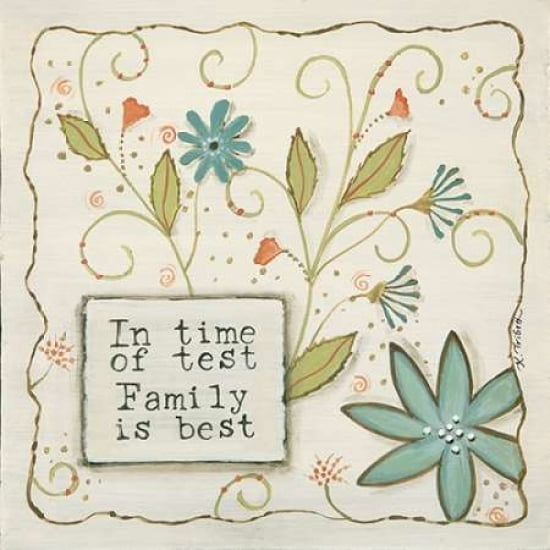 Family is Best Canvas Art - Karen Tribbet (24 x 24)