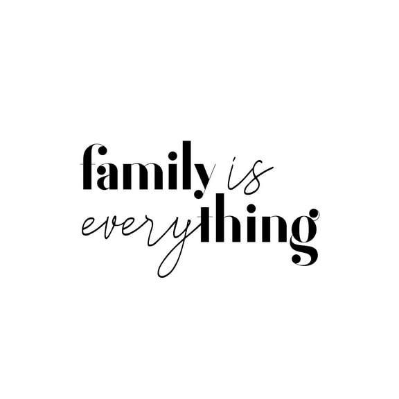 Family is Everything Extra Large Childrens Bedroom Wall Art Print