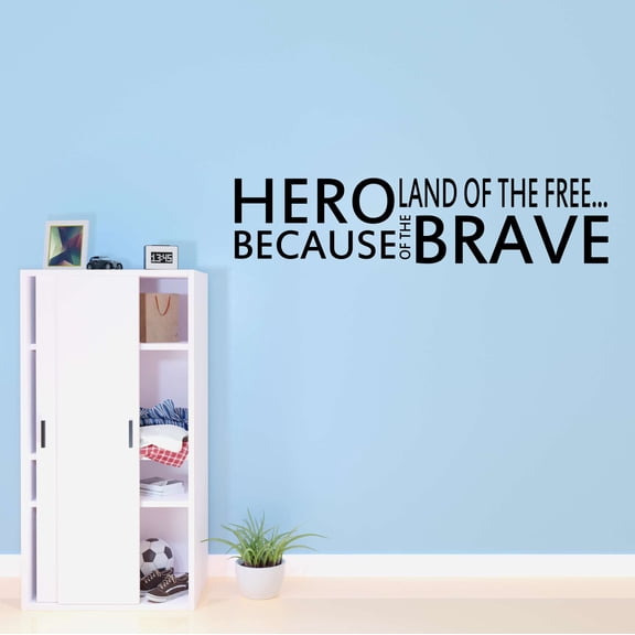 Family The land of the free Hero Active Quotes & Sayings Wall Decal Decoration Enumerable rights Motivational Quote Wall Decal Lasts Years and Easily Removable - Size: 20 In(W) x 4 In(H)