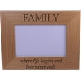 thumbnail image 1 of Family Where life begins and love never ends - Wood Picture Frame Holds 4x6 Inch Photo - Great Gift for Mothers's, Father's Day, Birthday,Valentines Day, Anniversary or Christmas Gift, 1 of 2