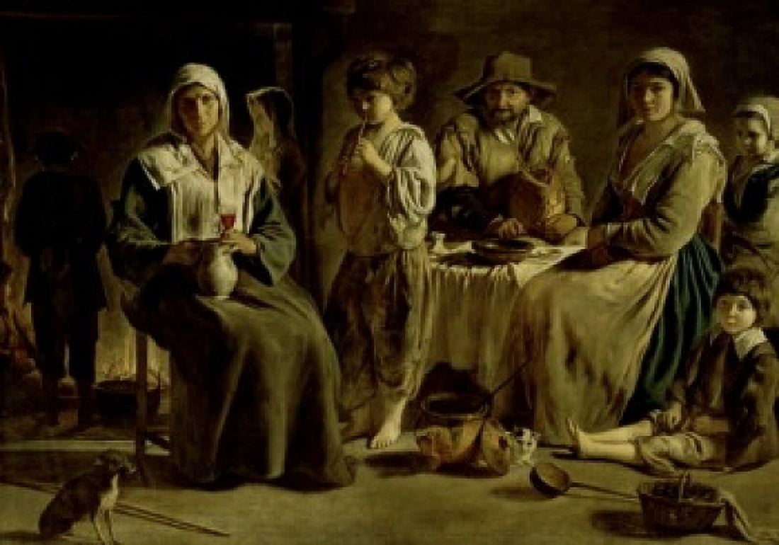 Family of Peasants (Famille de Paysans) 1642 Louis Le Nain (c 1593-1648French) Musee du Louvre Paris Canvas Art - Louis Le Nain (24 x 36)