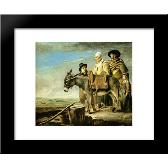 Family of milk seller 20x24 Framed Art Print by Le Nain brothers