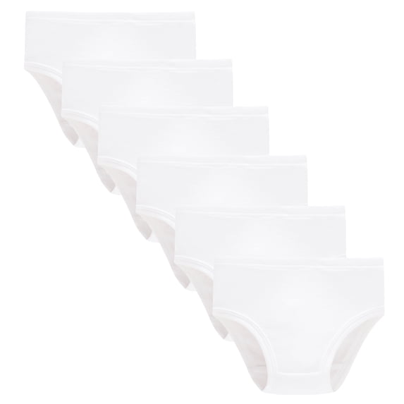 FamilyBlisst Big Girls 100% Cotton Panties Solid Color Underwear 6-Pack Size 12