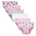 thumbnail image 1 of FamilyBlisst Little Girl 100% Cotton Panties Printed Underwear 6-Pack Size 3T, 1 of 6