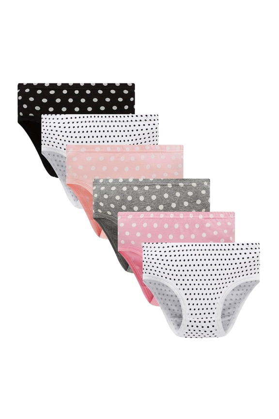 Little Girl 100% Cotton Panties Printed Underwear 6-Pack Size 3T