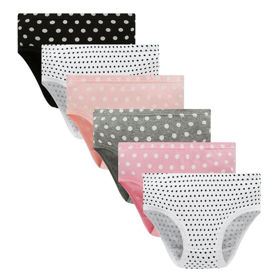 FamilyBlisst‌‌ Little Girl 100% Cotton Panties Printed Underwear 6-Pack Size 5