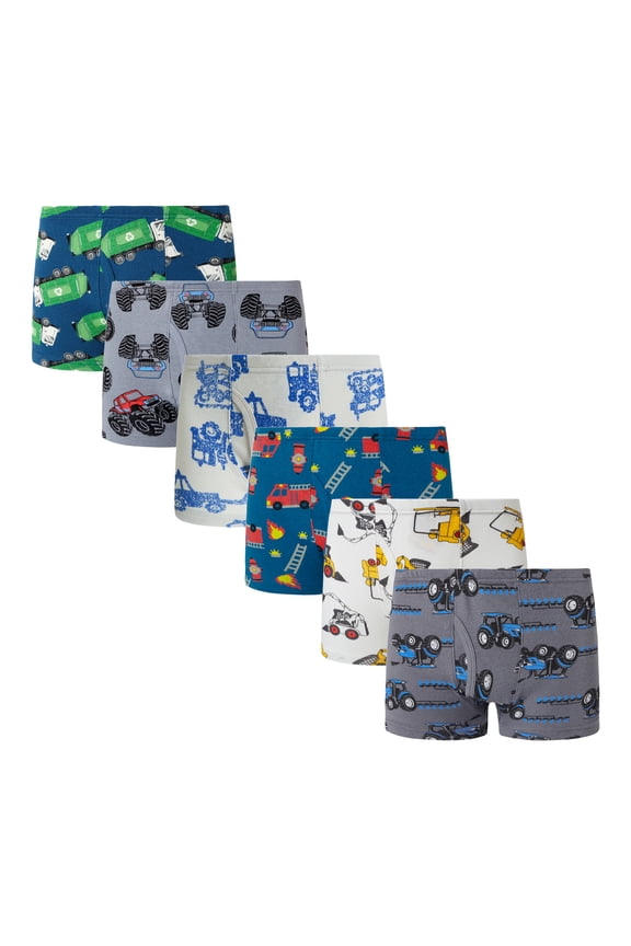 Toddler Boys Cotton Boxer Brief Printed Underwear 6-Pack Size 2T