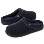 LB LONGBAY SINCE 1997 FamilyFairy Men's Memory Foam House Slippers Warm Slip-On Bedroom Shoes