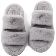 https://i5.walmartimages.com/seo/FamilyFairy-Women-s-Fluffy-Faux-Fur-Slippers-Comfy-Open-Toe-Two-Band-Slides-with-Fleece-Lining-and-Rubber-Sole_82389abe-1830-4057-9738-925eac737db8.ec83fd0951bebdf85cf9907d822f2a60.jpeg?odnWidth=180&odnHeight=180&odnBg=ffffff