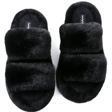 fur flip flops for women
