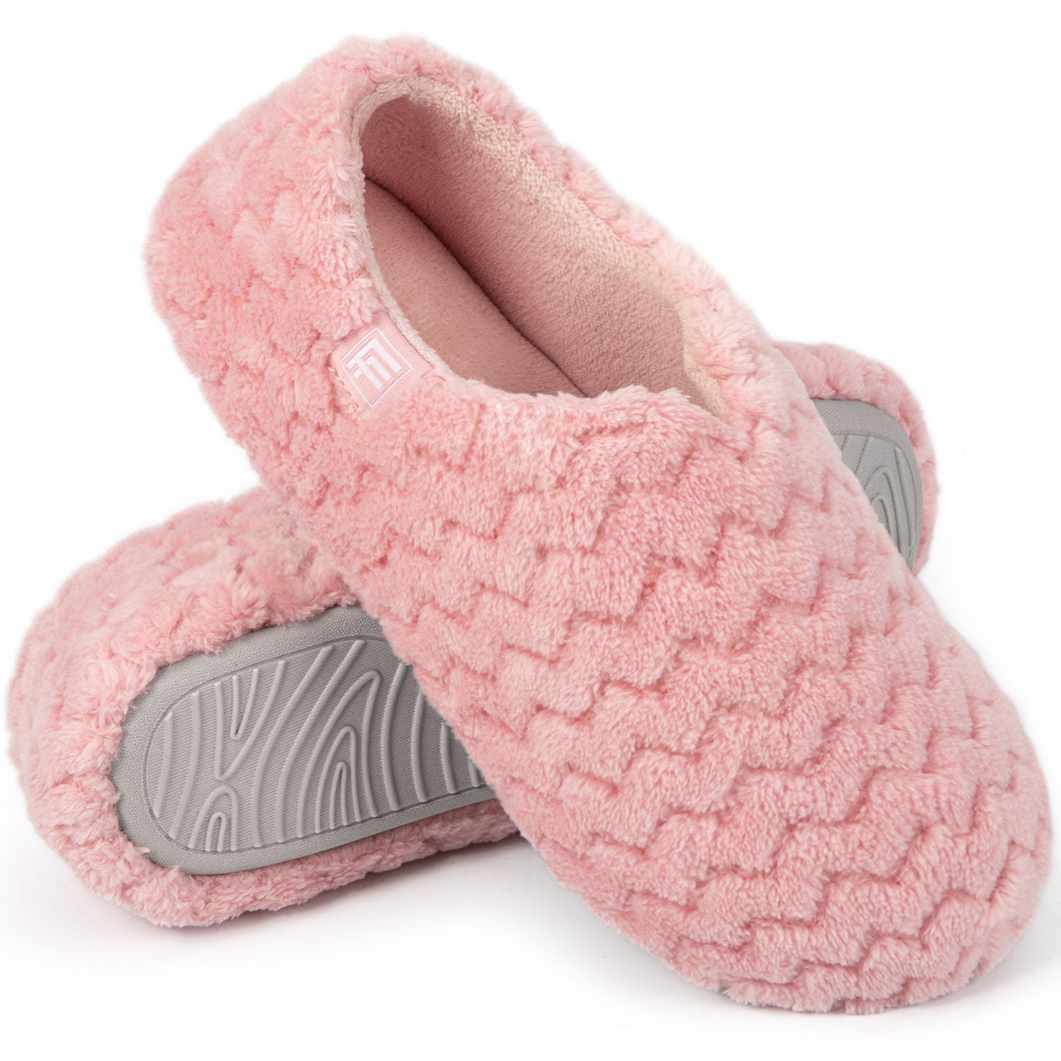Womens Soft Memory Foam Slippers, Cotton Knit Winter House Slippers Bedroom  Slippers Indoor/Outdoor Shoes Slip-on Ballerina Slippers Non-slip Sole -  Walmart.com