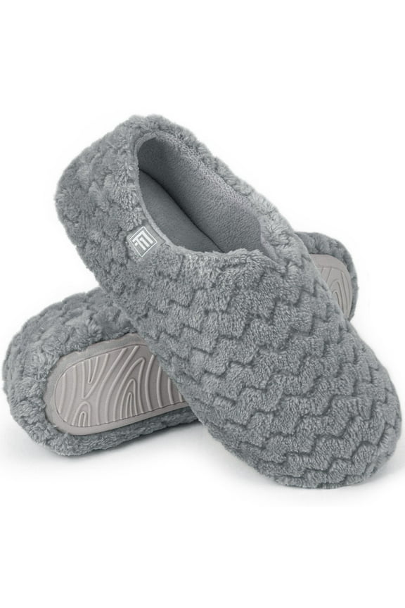 FamilyFairy Women's Memory Foam Slippers Lightweight Cozy Closed Back Slippers Washable House Shoes Indoor Outdoor
