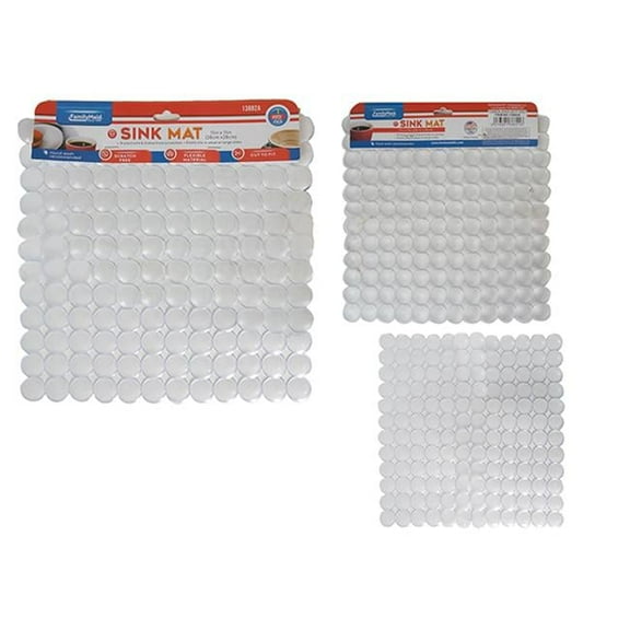 FamilyMaid 13882A 11 x 11 in. Square Sink Mat, Clear