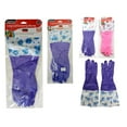 thumbnail image 1 of FamilyMaid 14020 Pink & Purple Long Cuff Gloves, Pack of 2 - Case of 144, 1 of 1