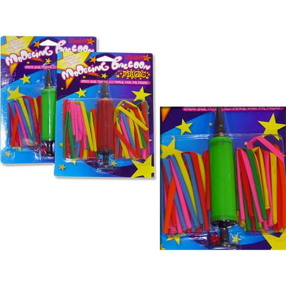 FamilyMaid 35072 30 Piece Twisty Balloons with Air Pump, Pack of 96