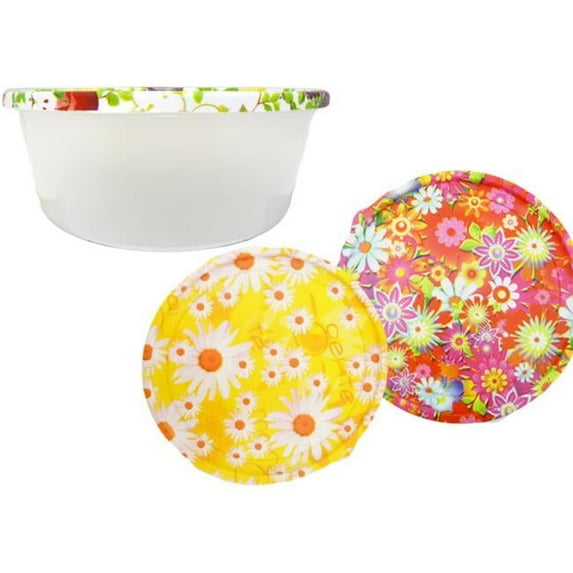 FamilyMaid 60157 10.8 in. Dia. x 4.3 in. Storage Container, 3 Assorted Color