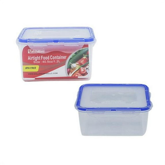 FamilyMaid 61365 1200 ml Square Airtight Container - 5.5 x 5.5 x 3.5 in., Pack of 24