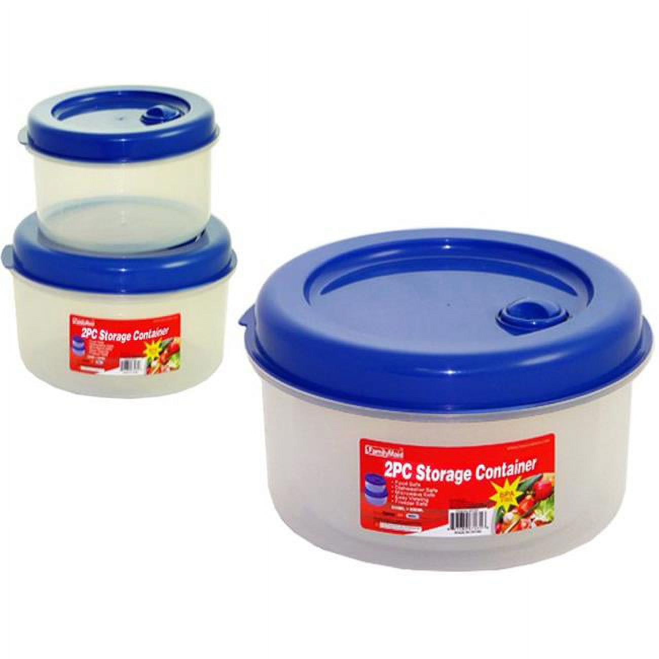 Family Maid Round Food Storage Container - 3 Piece - Pack of 48, 1