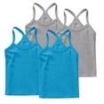 thumbnail image 1 of FamilyThread 4 Pack Girls Tank Tops Solid Sleeveless Undershirts Scoop Neck Undershirts Soft Tops For 1-13Y, 1 of 6
