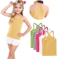 thumbnail image 1 of FamilyThread 5 Pack Girls Tank Tops Solid Sleeveless Undershirts Scoop Neck Undershirts Soft Tops For 1-13Y, 1 of 9