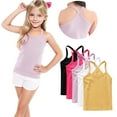 thumbnail image 1 of FamilyThread 5 Pack Girls Tank Tops Solid Sleeveless Undershirts Scoop Neck Undershirts Soft Tops For 1-13Y, 1 of 9