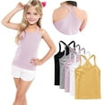 thumbnail image 1 of FamilyThread 5 Pack Girls Tank Tops Solid Sleeveless Undershirts Scoop Neck Undershirts Soft Tops For 1-13Y, 1 of 8