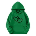 thumbnail image 1 of FamilyThread Children's Hooded Sweatshirt Pullover Hoodies Long Sleeve Warm Hoodie Heart Style Sweatshirts For 3-14Y, 1 of 4