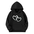 thumbnail image 1 of FamilyThread Children's Hooded Sweatshirt Pullover Hoodies Long Sleeve Warm Hoodie Heart Style Sweatshirts For 3-14Y, 1 of 4