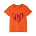 thumbnail image 1 of FamilyThread Children's Summer Crewneck Short Sleeve T Shirts Heart Print Basic Tees Kids Tshirts Solid Summer Tee For 3-9Y, 1 of 4