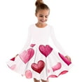 thumbnail image 1 of FamilyThread Girls Dress Fashion Long Sleeve Heart Print Toddler Little Big Girl Unicorn Mermaid Casual A Line Dresses For 4-14Y, 1 of 4