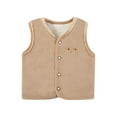 thumbnail image 1 of FamilyThread Girls Fashion Vest Sleeveless Sherpa Fleece Vest Button Button For 1-5Y, 1 of 3