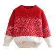 thumbnail image 1 of FamilyThread Girls Long Sleeve Knit Sweaters Crewneck Pullover Sweater Kids Cute Fall Blouse Tops For 5-15Y, 1 of 6