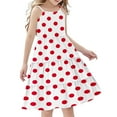 thumbnail image 1 of FamilyThread Girls Polka Dot Sleeveless Dresses Spaghetti Strap Summer Swing Twirly Sundress A-Line Dress For 4-14Y, 1 of 7
