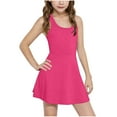 thumbnail image 1 of FamilyThread Girls Sleeveless Tennis Dress Kids Racerback Golf Dress School Sports Dresses Outfit For 4-15Y, 1 of 8