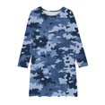 thumbnail image 1 of FamilyThread Girls Summer Camouflage Printed Dress Long Sleeve Dress for Girls Swing Twirly Skater Dresses Casual A Line Dresses For 4-12Y, 1 of 4
