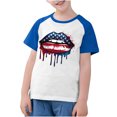 thumbnail image 1 of FamilyThread Kids America Flag 4th of July Shirt Toddler Kids Boys Girls Patriotic USA Shirt, Red White and Blue Tee Top, 1 of 7