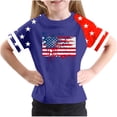 thumbnail image 1 of FamilyThread Kids American USA Flag Patriotic T Shirts 4th of July Summer T-Shirt for Boys Girls Short Sleeve American Flag Holiday Patriotic Tops, 1 of 4