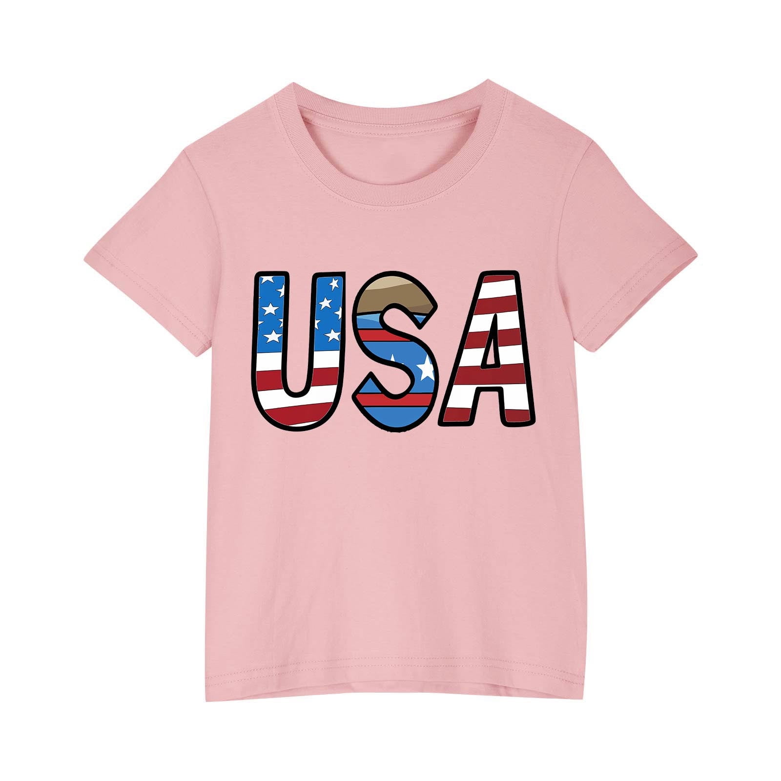 T-shirt Garçon Kitestrings Taille 4 - Manches Courtes Drapeau Américain - Neuf Avec étiquettes